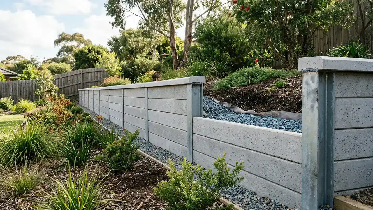 Concrete Sleeper Retaining Walls example