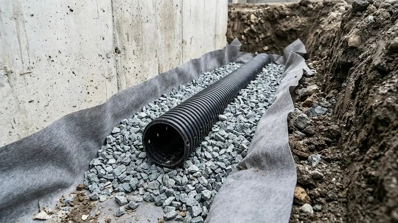 Retaining Wall Drainage & Subsoil Systems example